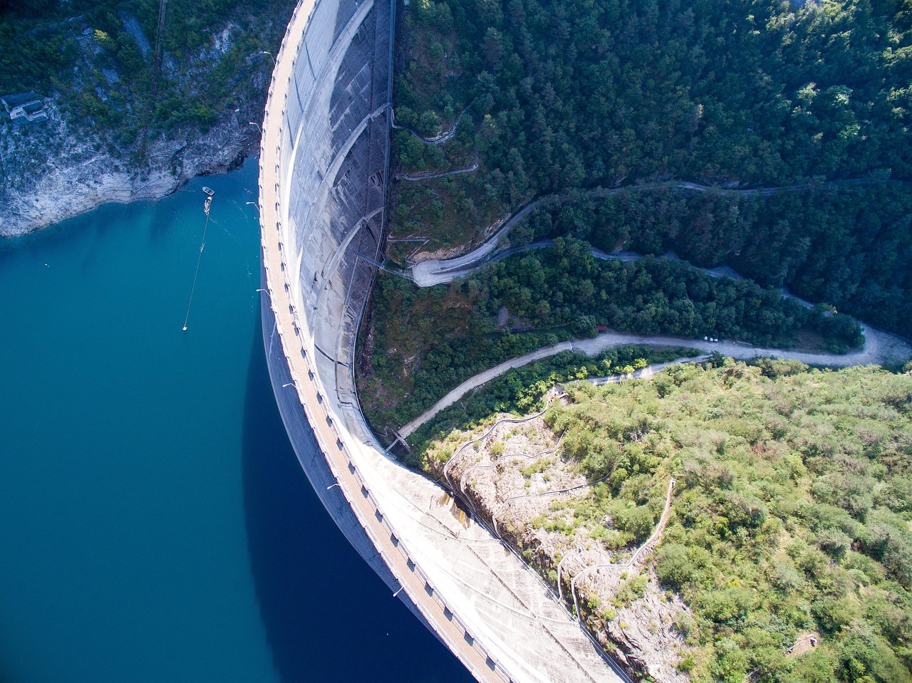Dam water