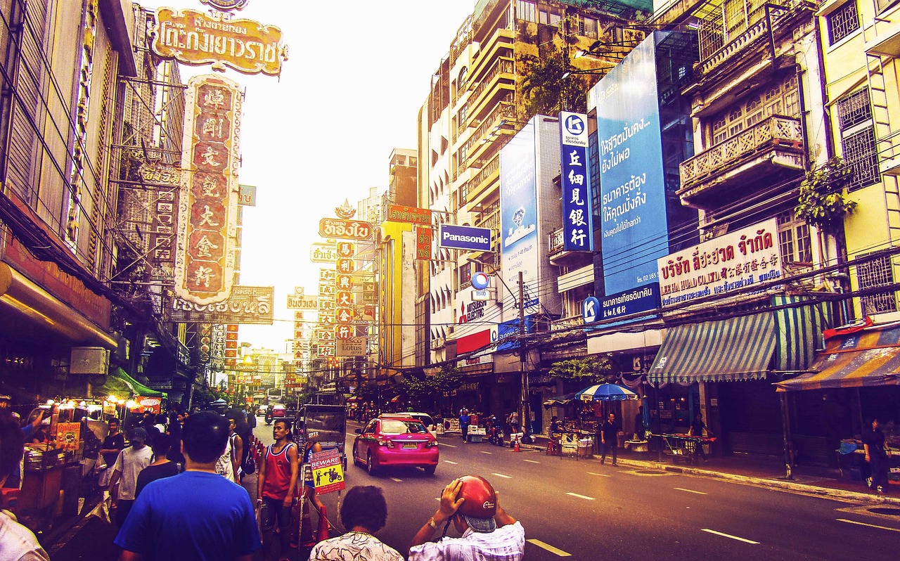 Bustling streets
