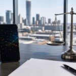Phone, legal papers and balance scale representing the South African prediction-market regulation debate