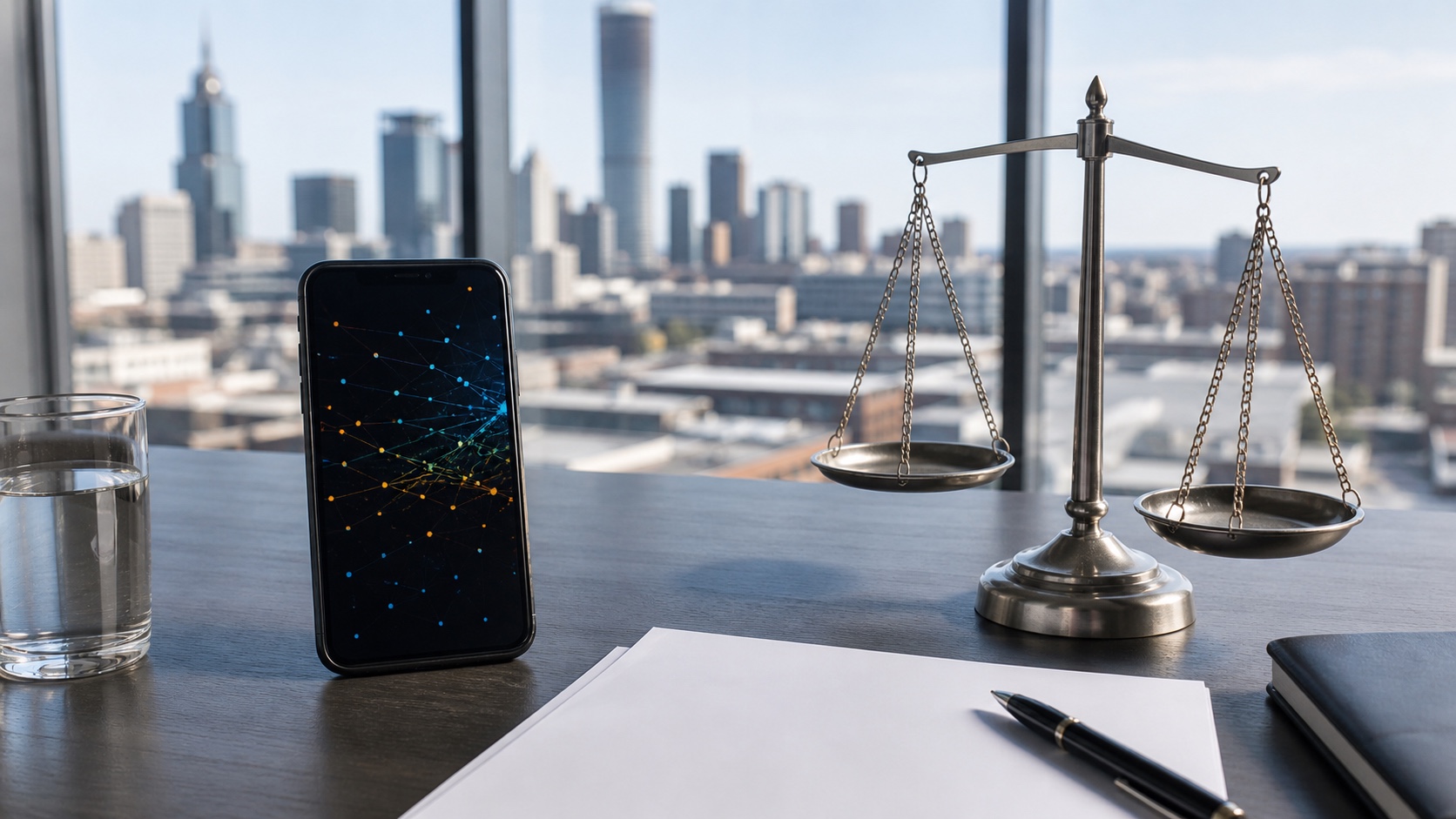 Phone, legal papers and balance scale representing the South African prediction-market regulation debate